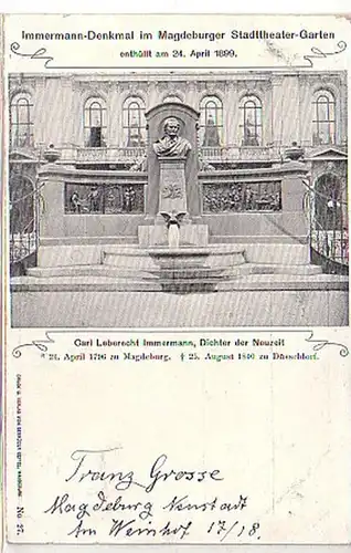 31957 Ak Magdeburger Stadttheater Jardin 1899