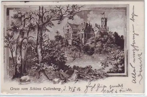 31952 Ak Gruß vom Schloss Callenberg 1906