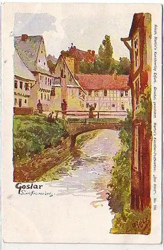 31935 Künstler Ak Goslar Liebfrauenberg um 1900