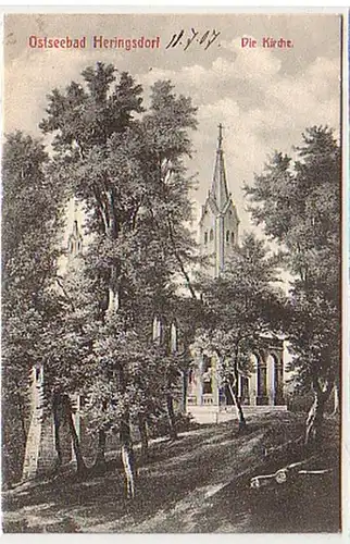 31922 Ak Mer Baltique Bad Heringsdorf l'église 1907