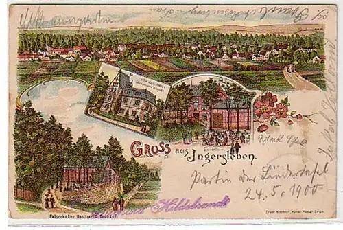 31898 Ak Lithographie Gruse de Ingersleben 1900