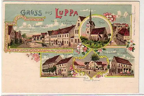 31894 Ak Lithographie Gruss aus Luppa 1903