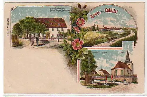31892 Ak Lithographie Gruss aus Calbitz 1912