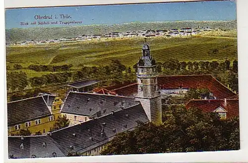 31884 Ak Ohrdruf Blick auf Schloß und Truppenlager 1910