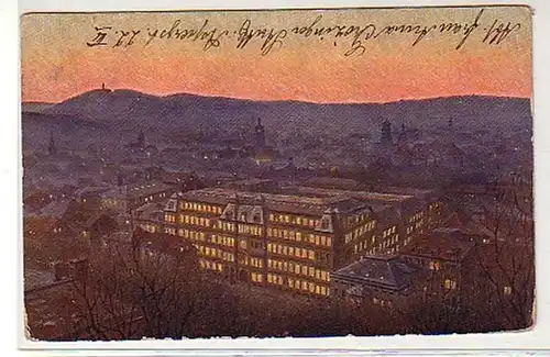 31862 Feldpost Ak Blick auf Stuttgart Abends 1915