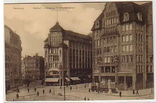 31836 Ak Hamburg Barkhof Seeburg Mönkeberghaus um 1910