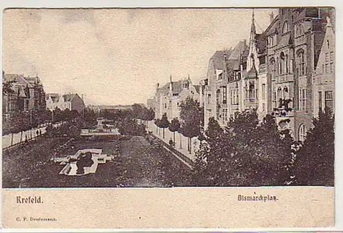 31830 Ak Krefeld Bismarckplatz vers 1900