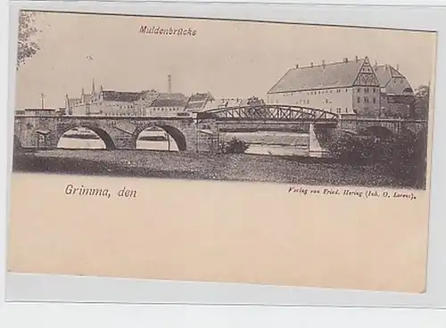 31804 Ak Grimma Muldenbrücke um 1900