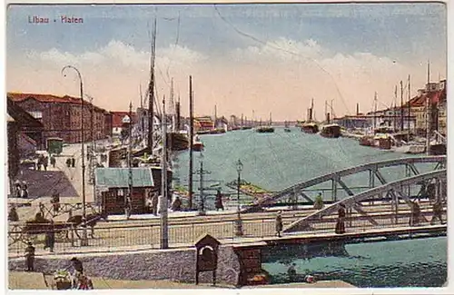 31798 Ak Libau Lettonie Vue sur le port vers 1920