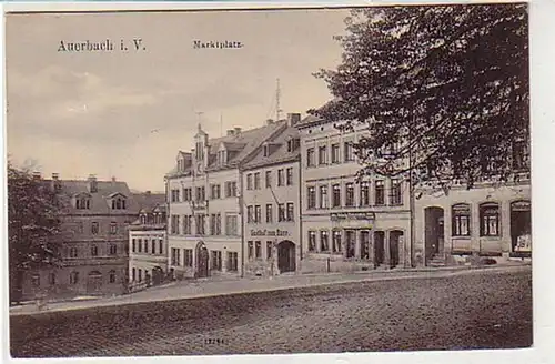 31719 Ak Auerbach im Vogtland Marktplatz um 1910