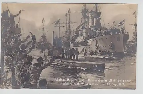 31652 Ak sous-marin U 9 à Wilhelmshaven 1914