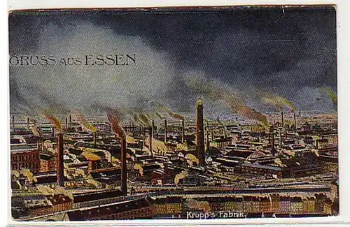 31643 Ak Gruss aus Essen Krupp's Fabrik um 1920