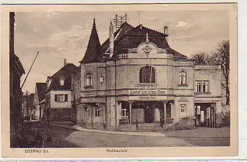 31641 Ak Ostrau in Sachsen Moltkeplatz Gasthof 1924