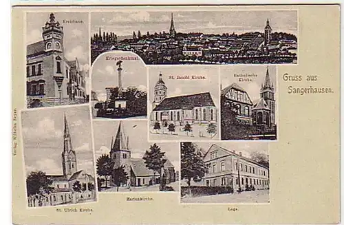 31623 Mehrbild Ak Gruß aus Sangerhausen Loge usw. 1910