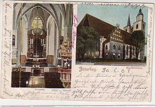 31575 Mehrbild Ak Jüterbog Nicolaikirche 1903