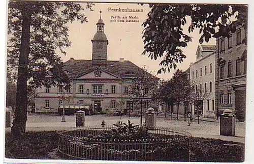 31562 Ak Frankenhausen Partie am Markt mit Rathaus 1908