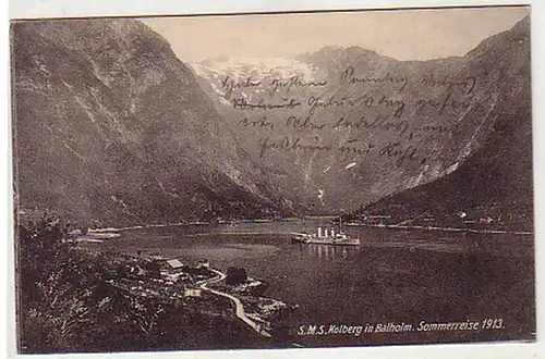 31506 Ak Voyage d'été S.M.S. Kolberg à Balholm 1913