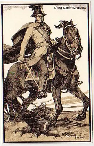 31463 Ak Prince Schwarzenberg à cheval vers 1910
