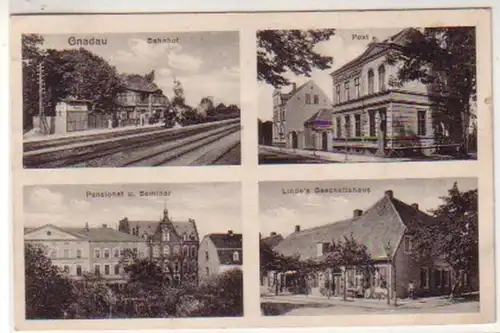 31461 Mehrbild Ak Gnadau Bahnhof usw. 1913