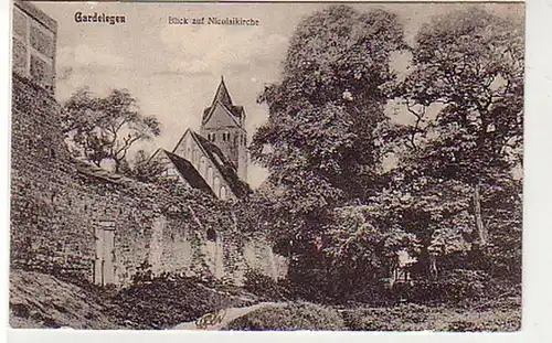 31442 Ak Gardelegen Blick auf Nicolaikirche 1908