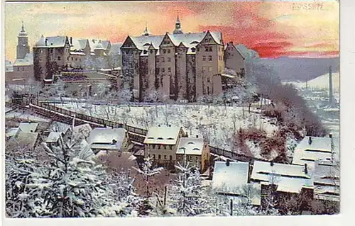 31435 Ak Nossen Totalansicht im Winter um 1900