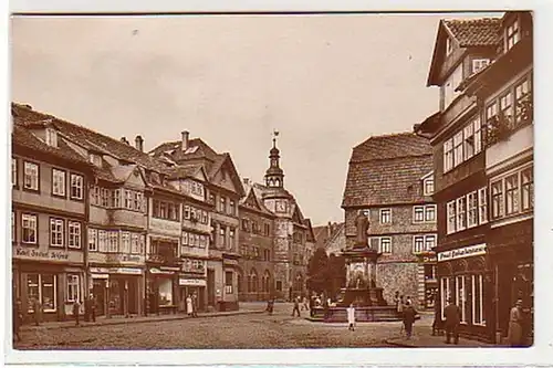 31423 Ak Nordhausen Lutherstraße avec des magasins autour de 1920