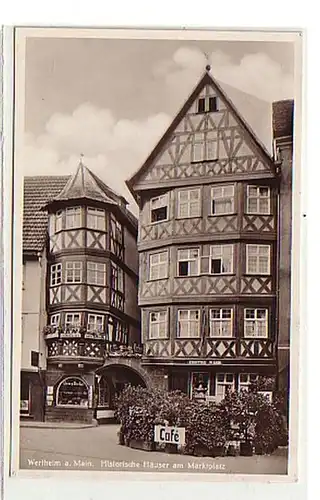 31413 Ak Wertheim a. Main hist. Häuser am Markt um 1930