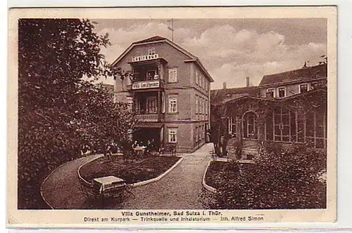 31376 Ak Bad Sulza in Thuringen Villa Gunstheimer 1930