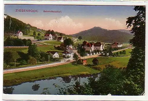 31354 Ak Ziegenrück Bahnhofsstadtteil 1917