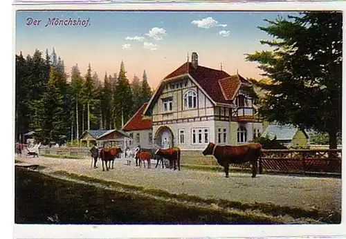 31352 Ak La cour des moines avec vaches avant 1910