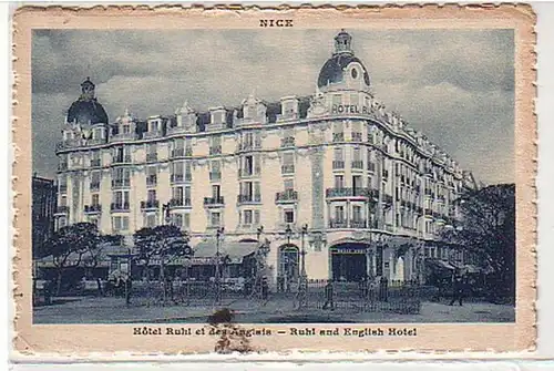 31319 Ak Nice Hotel Ruhl et des Anglais 1928
