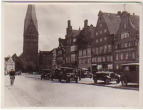 31314 Foto Lüneburg Autoverkehr um 1930