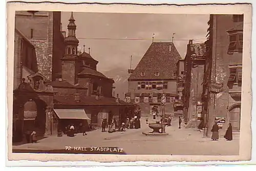 31311 Ak Hall in Tirol Stadtplatz um 1930