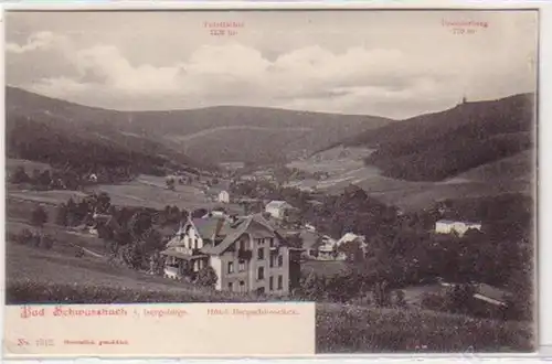 31297 Ak Bad Schwarzbach Hotel Bergschlösschen vers 1910