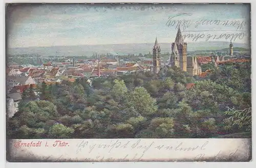 31295 Ak Arnstadt in Thüringen Totalansicht 1905