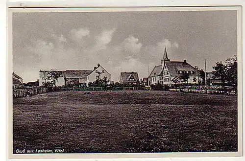 31289 Ak Gruß aus Losheim Eifel Totalansicht um 1930