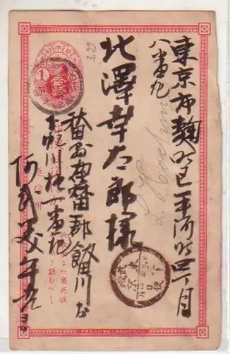 31273 entier Carte postale 1 Sen Japanese Post vers 1920