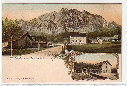 31252 Mehrbild Ak St. Leonhard Drachenloch 1905