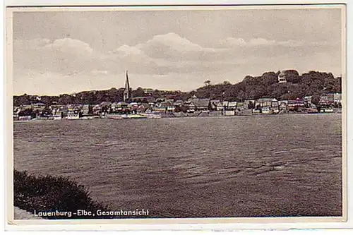 31233 Ak Lauenburg Elbe Vue d'ensemble 1935