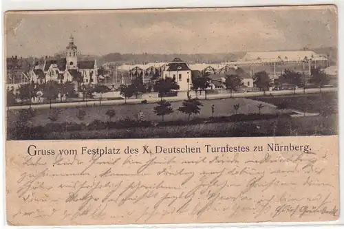 31228 Ak Gruß vom Festplatz des X. Deutschen Turnfestes zu Nürnberg 1903