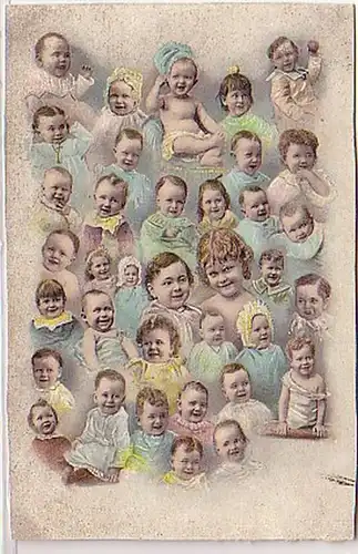 31208 Humour Ak Des dizaines de bébés pleurant vers 1910