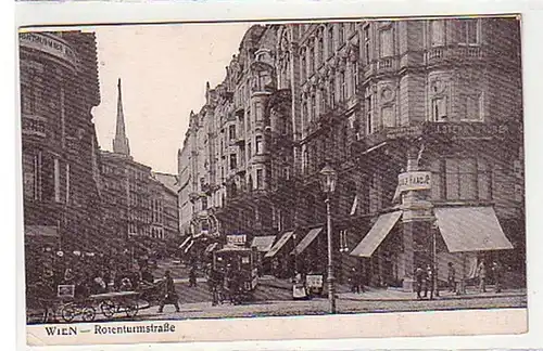 31203 Ak Wien Rotenturmstraße avec trafic 1917