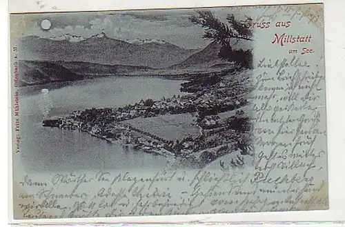 31202 Carte de la Lune Salutation de Millstatt am See 1899