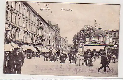 31193 Ak Hannover Théâtre avec Café Kropcke 1908