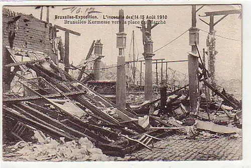 31159 Ak catastrophe à l'exposition Bruxelles 1910