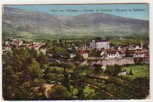 31124 Ak Gruß aus Trebinje Bosnien Totalansicht 1915