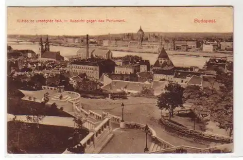 31122 Ak Budapest Aussicht gegen das Parlament 1913