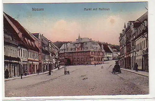 31120 Feldpost Ak Nossen Markt mit Rathaus 1918