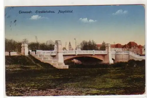 31116 Ak Temesvár Hongrie Arzsébetváros Püspökhid 1915