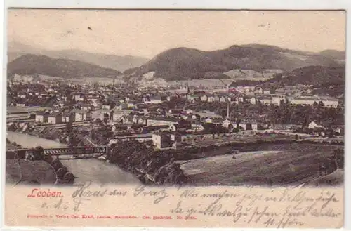 31110 Ak Leoben Steiermark Vue totale 1902